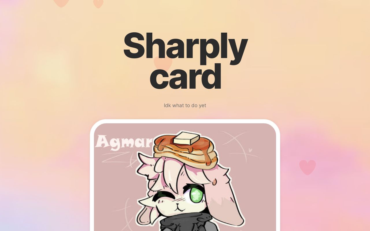Carrd profile picture for @sharply